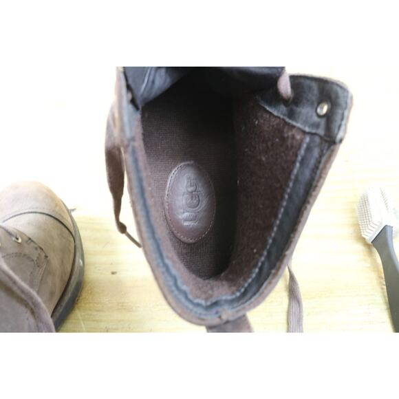 Ugg Boots Mens 11 Brown Leather Parkhurt Lace Up Combat Shoes